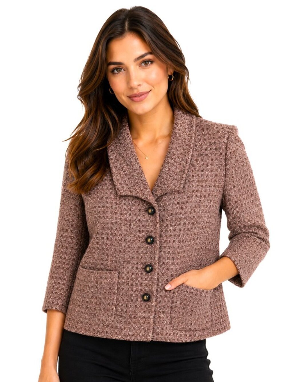Joan & David Italian Tweed Wool Blazer